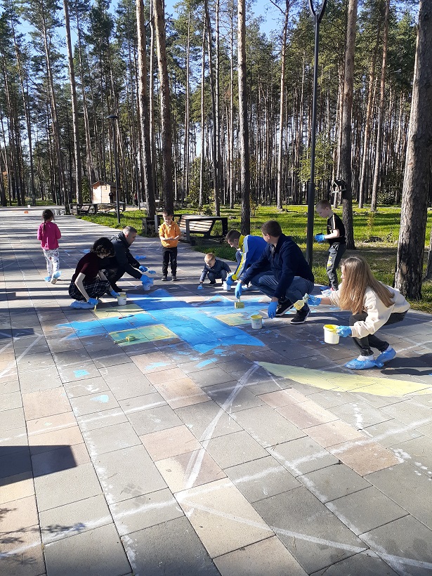 У Гостомелі ожила "Мрія": відео і фото унікального муралу